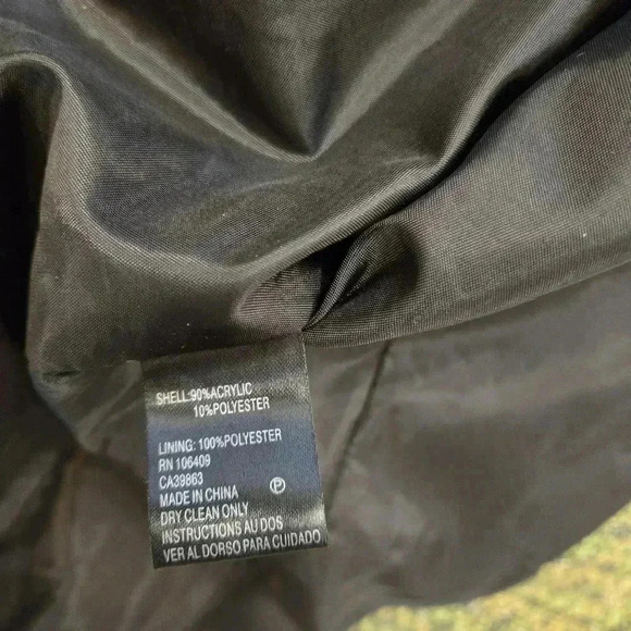 Tahari Arthur S. Levine Womens Tweed Open Blazer Green Size 14 - Picture 11 of 11